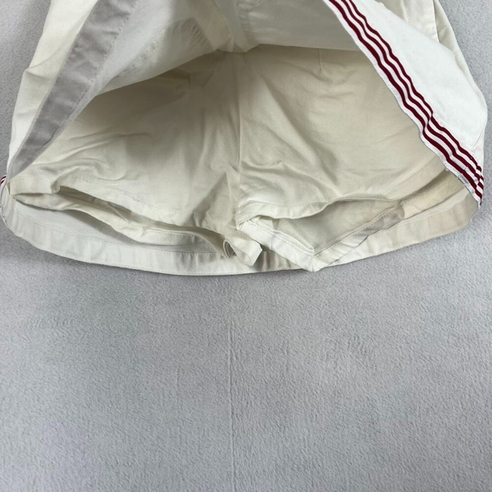 Pilcro Marseille Skort Size 26 White Contrasting Red Stripes Along Hem - Picture 9 of 13